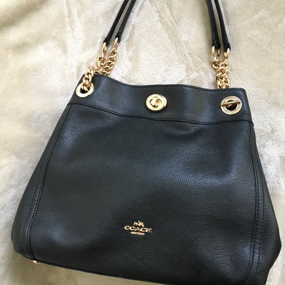Coach Bags Coach Turnlock Edie Shoulder Bag In Pebble Leather